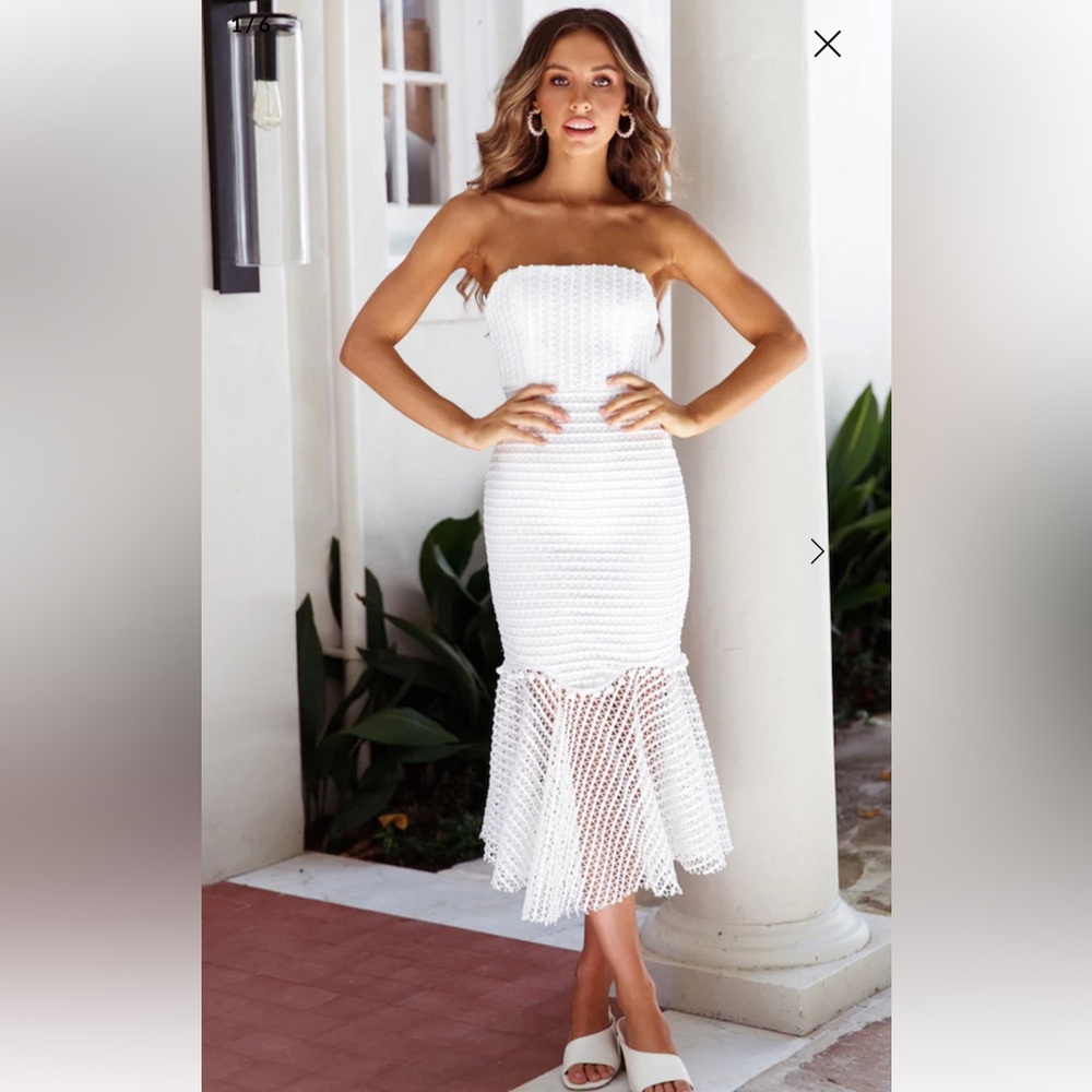 NWT HELLO MOLLY WRITE IN CURSIVE MIDI DRESS